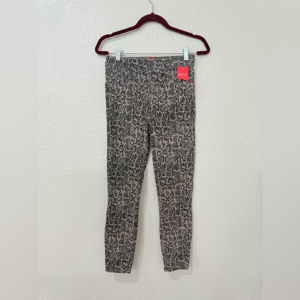 Spanx Jean-Ish Ankle Leggings Women's Skinny High Rise Stretch Denim Snake M NWT